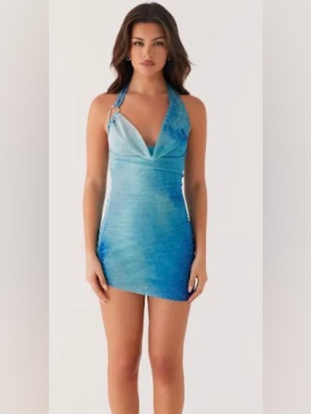 Peppermayo Free Falling Mini Dress - Blue Tie Dye